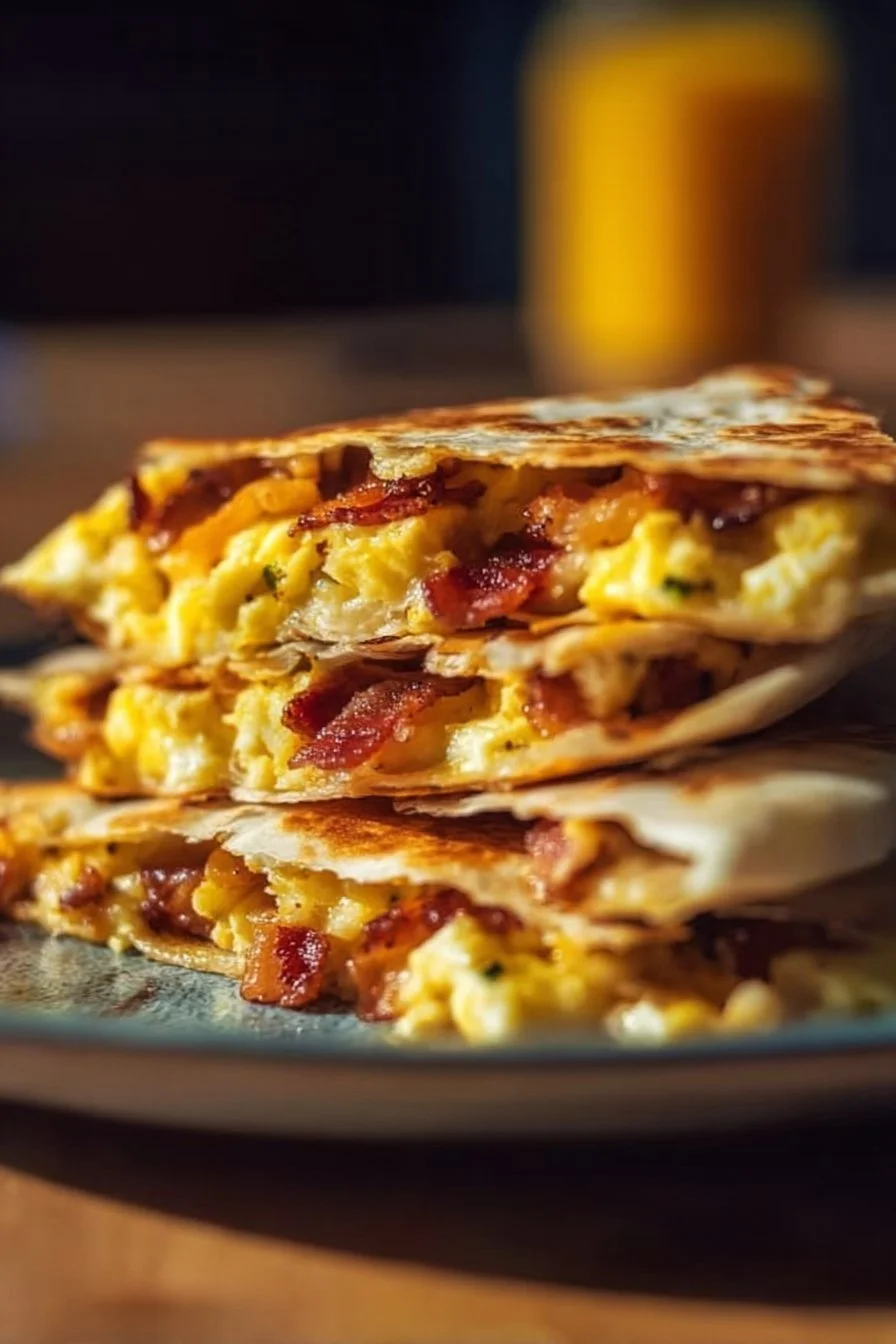 Bacon Egg Cheese Breakfast Quesadillas 3 Bacon Egg Cheese Breakfast Quesadillas