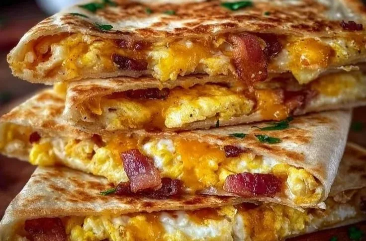 Bacon Egg Cheese Breakfast Quesadillas 4 Bacon Egg Cheese Breakfast Quesadillas