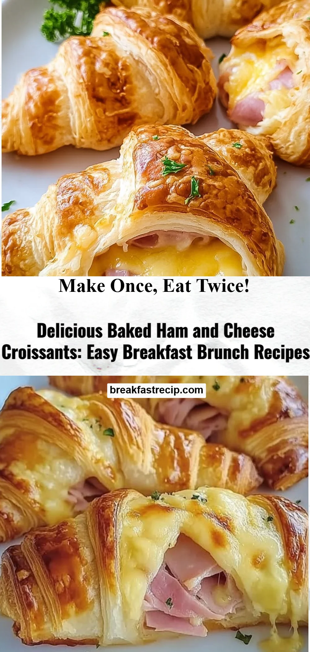 Baked Ham and Cheese Croissants