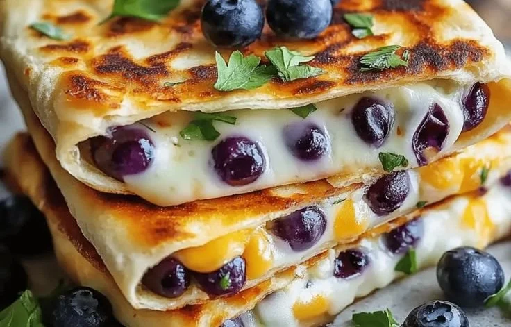 Blueberry Breakfast Quesadillas