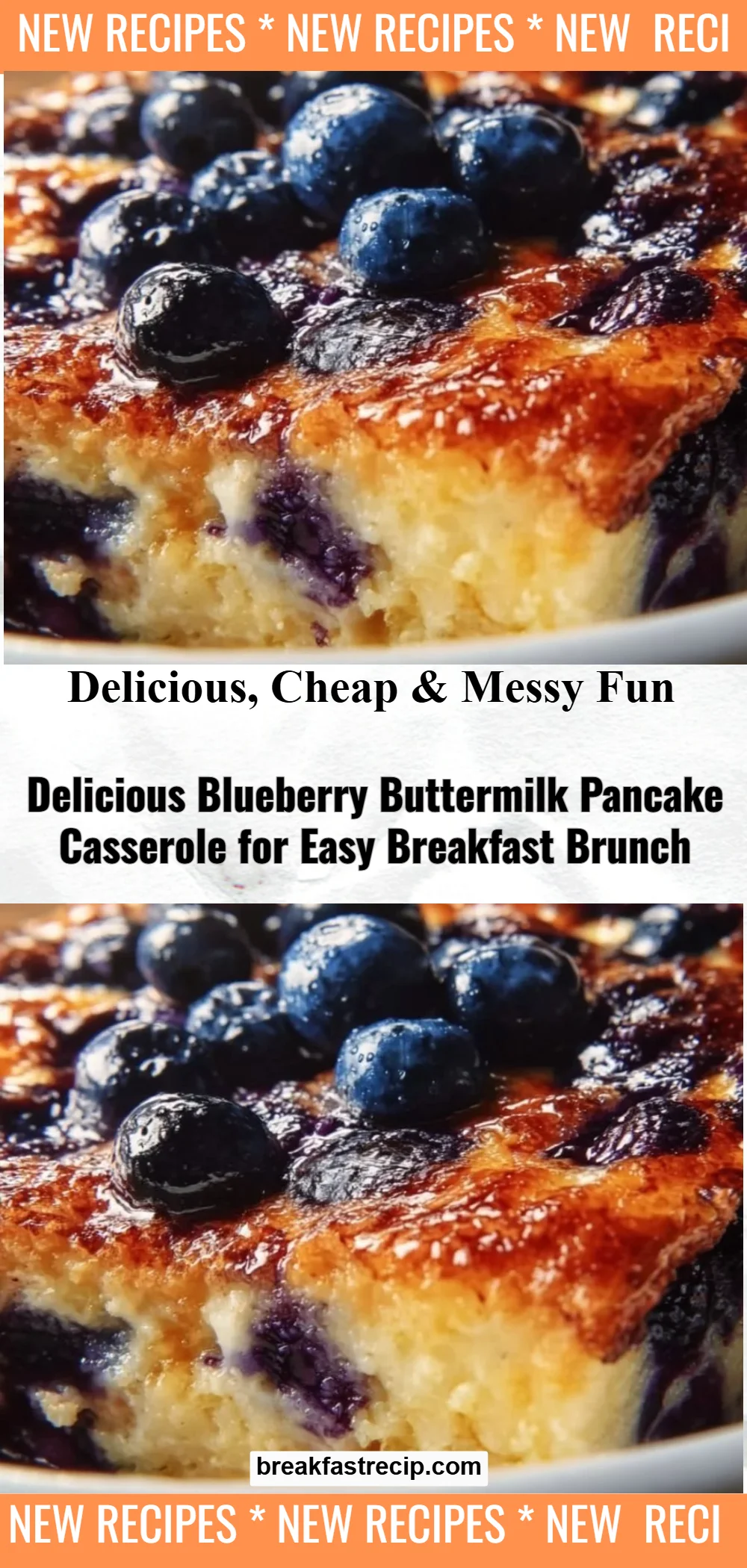 Blueberry Buttermilk Pancake Casserole