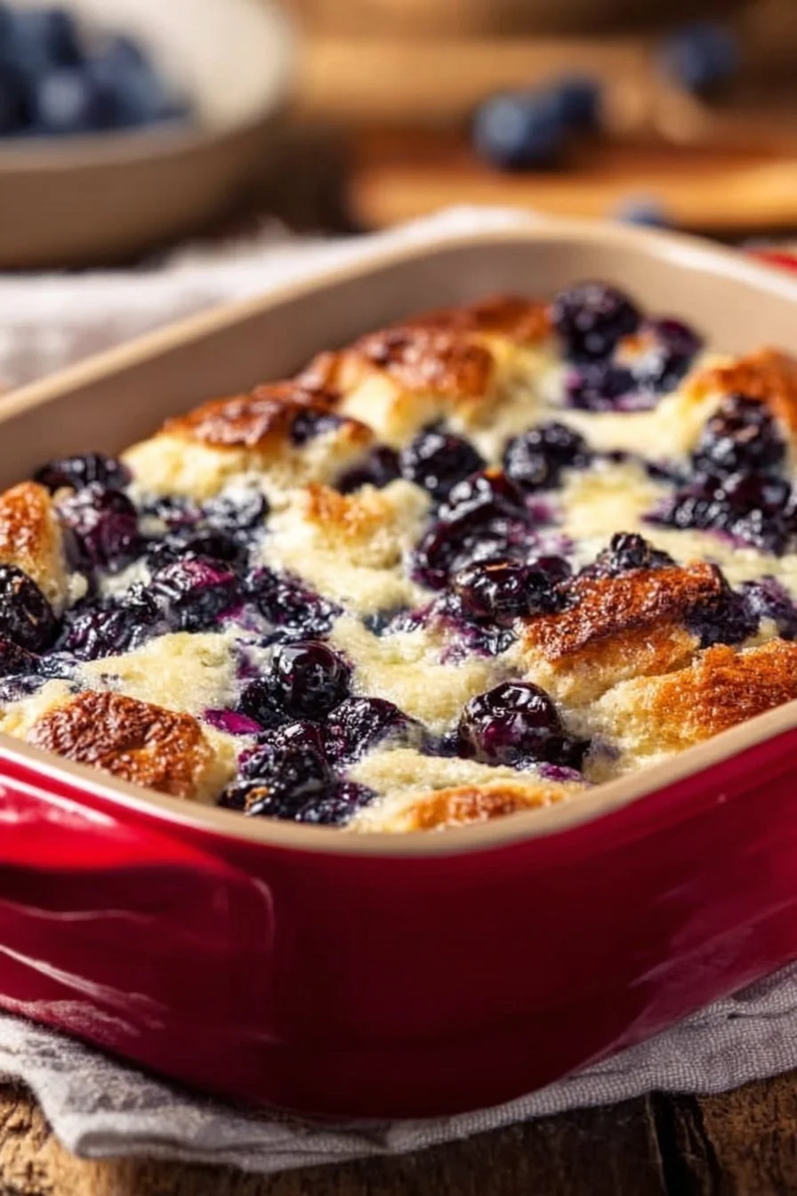 Delicious Blueberry Cottage Cheese Bake, perfect for a healthy breakfast.