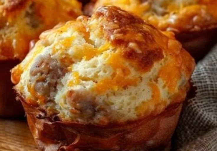 Cheddar Breakfast Sausage Muffins