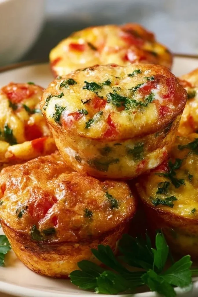 Delicious and healthy high-protein egg muffins ready to serve