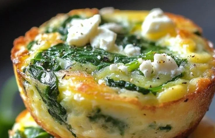 Egg Muffins with Spinach and Feta