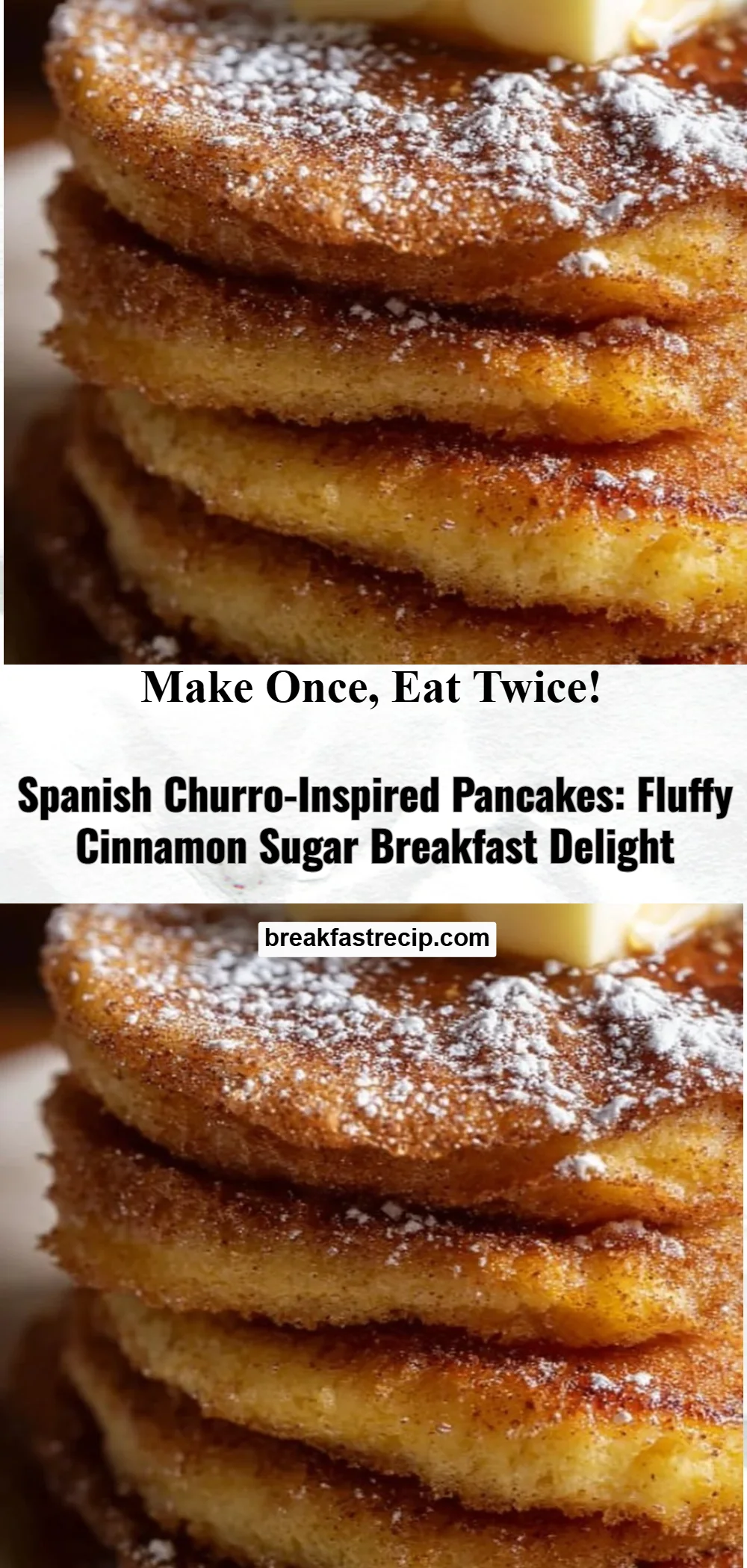 Spanish Churro-Inspired Pancakes