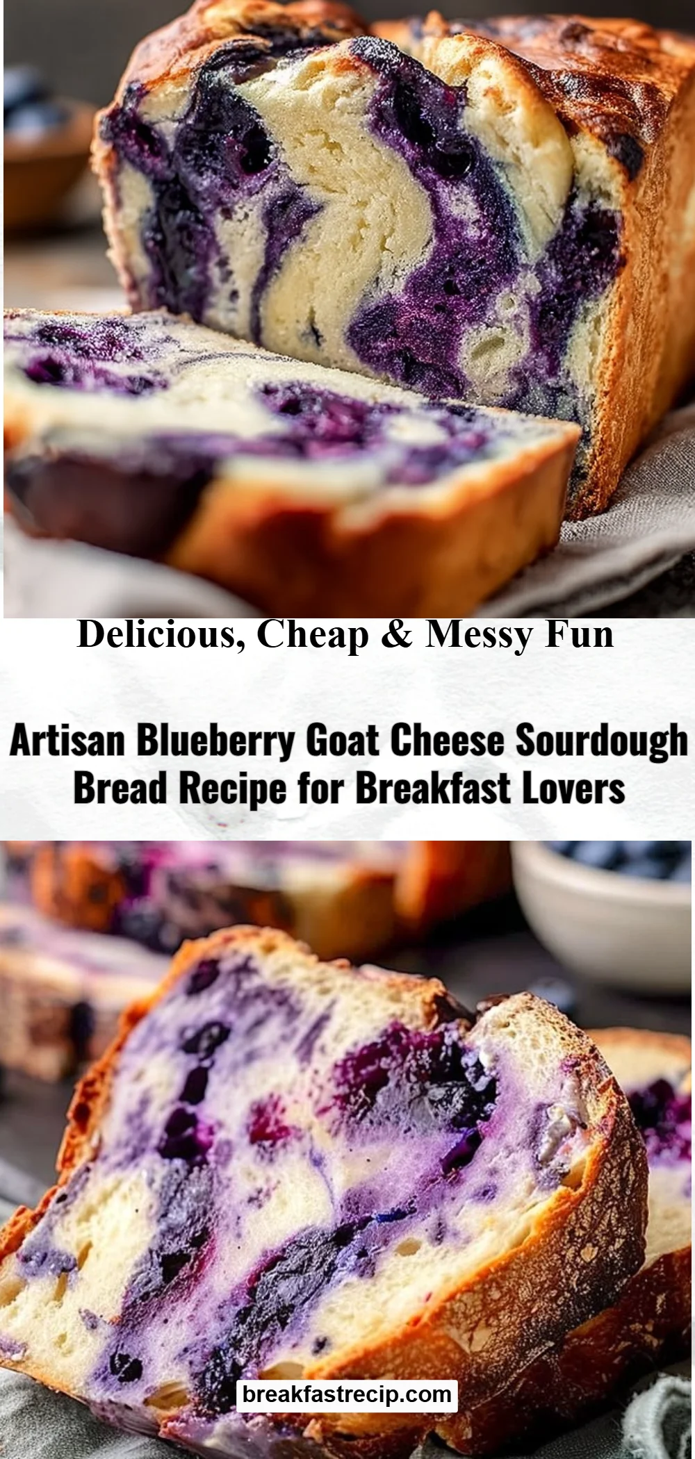 Artisan Blueberry Goat Cheese Sourdough Bread