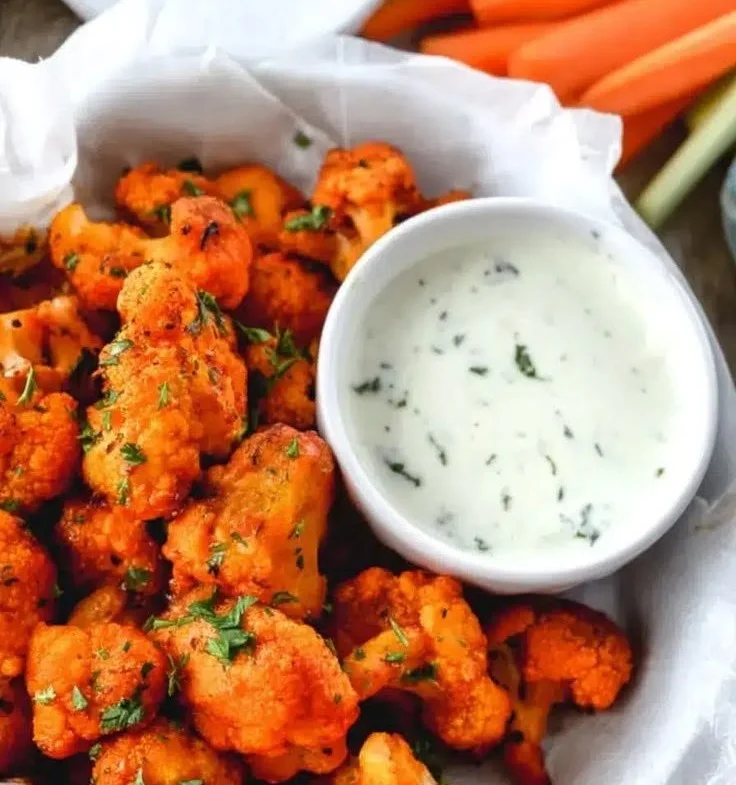 Baked Buffalo Cauliflower Bites