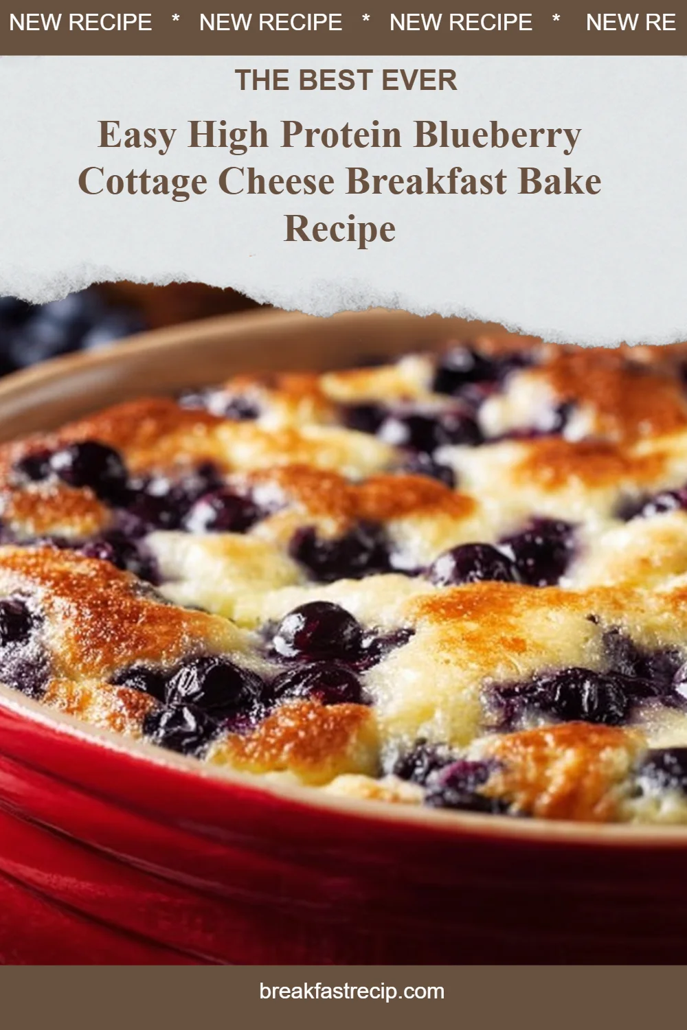 Blueberry Cottage Cheese Breakfast Bake