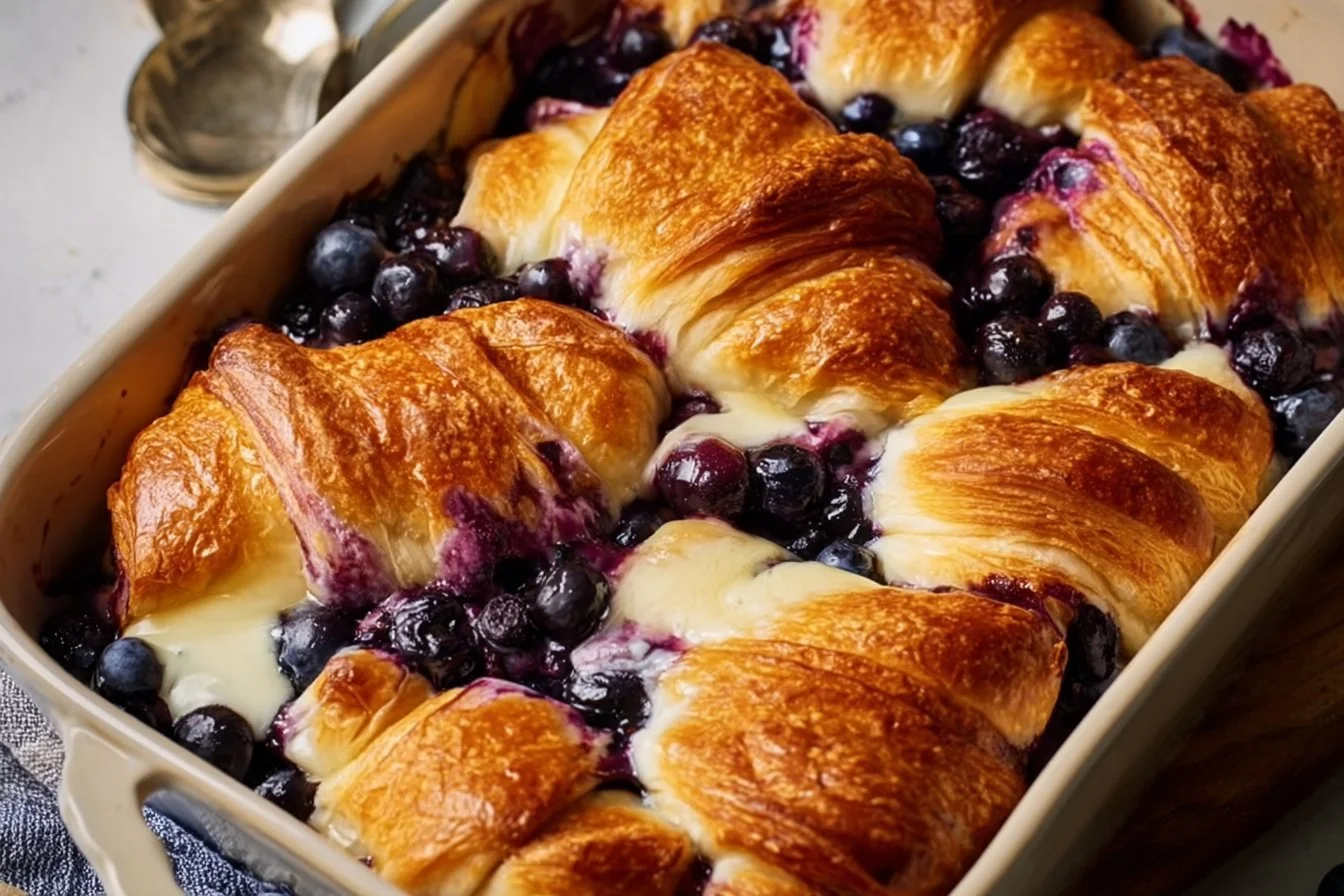 Blueberry Cream Cheese Croissant Casserole 6 Blueberry Cream Cheese Croissant Casserole