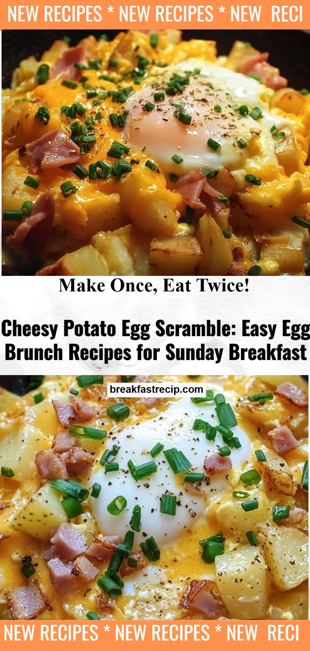 Cheesy Potato Egg Scramble