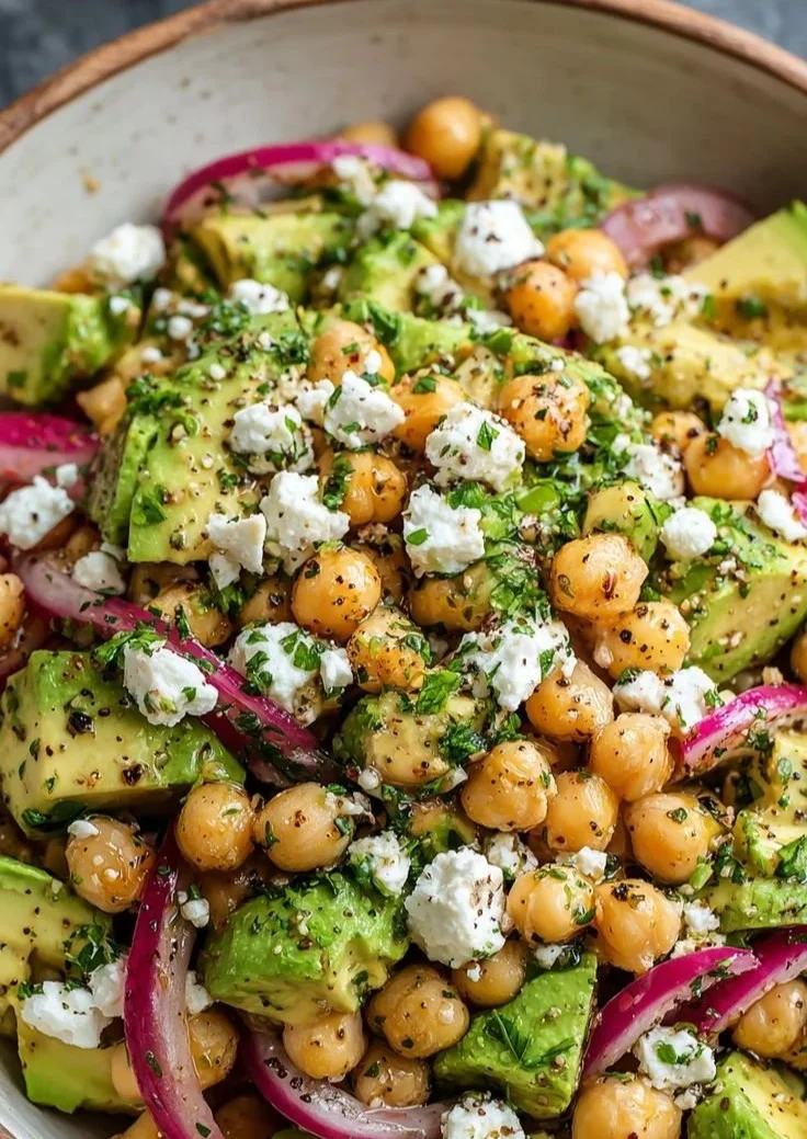 Chickpea Feta Avocado Salad 5 Chickpea Feta Avocado Salad