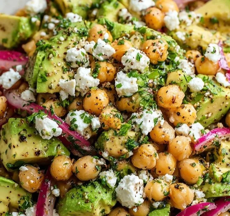 Chickpea Feta Avocado Salad 5 Chickpea Feta Avocado Salad