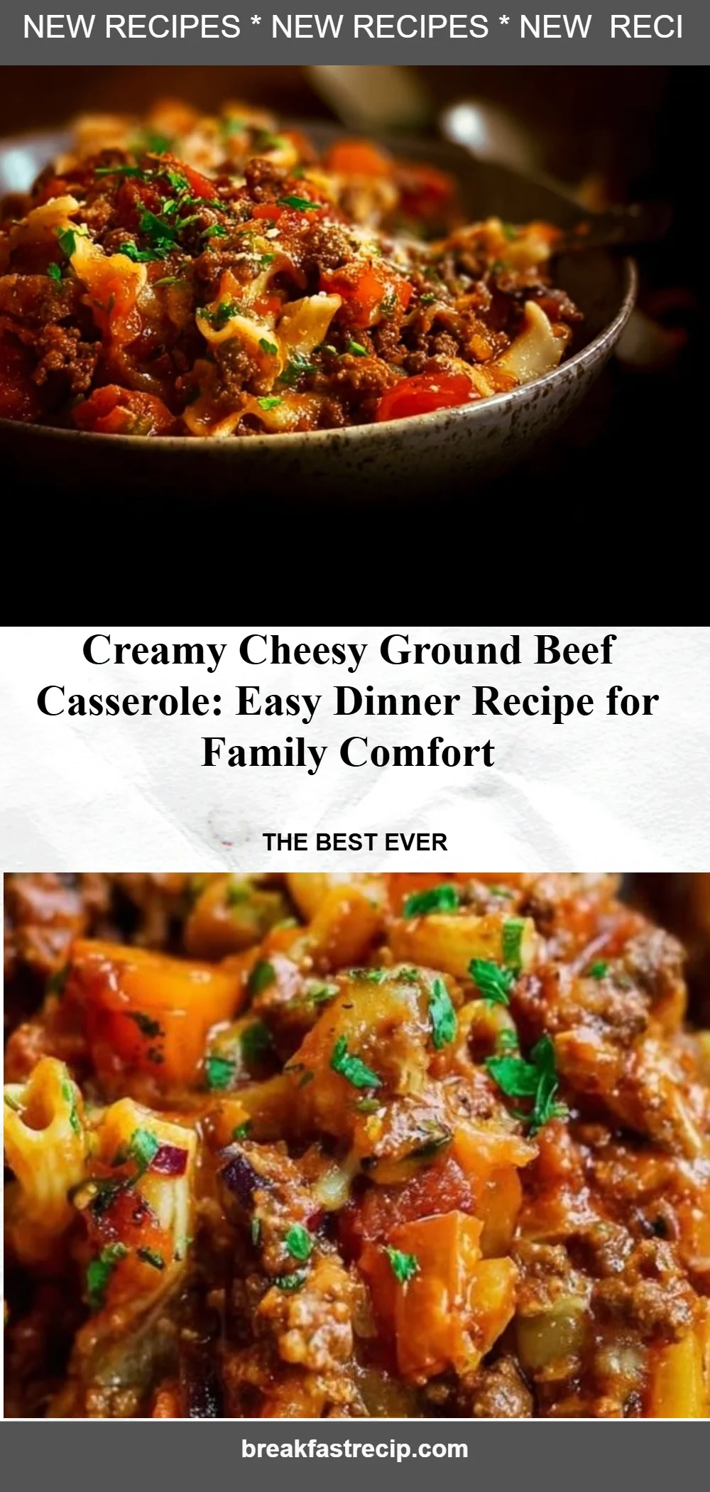 Creamy Cheesy Ground Beef Casserole