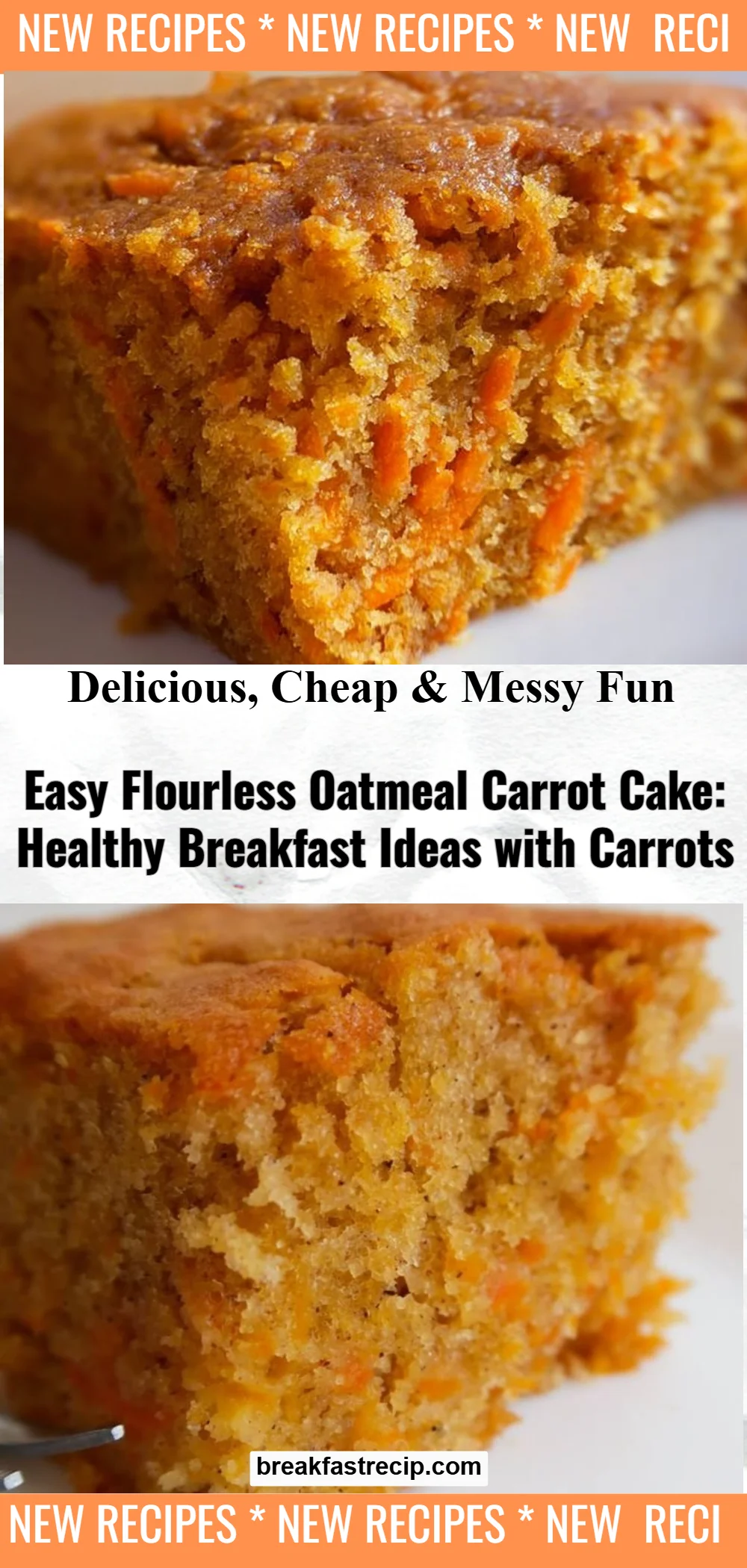 Easy Flourless Oatmeal Carrot Cake