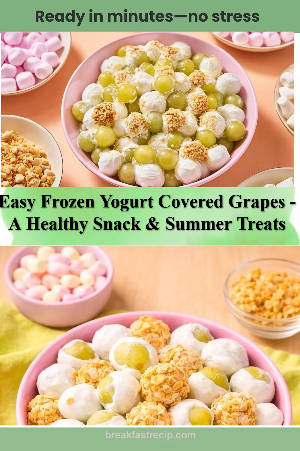 Easy Frozen Yogurt Covered Grapes