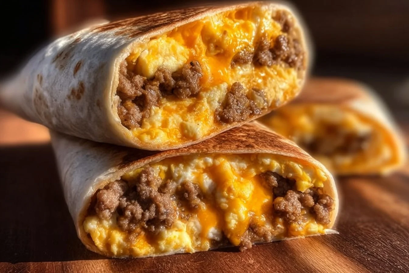 Delicious homemade freezer breakfast burritos ready for quick meals.