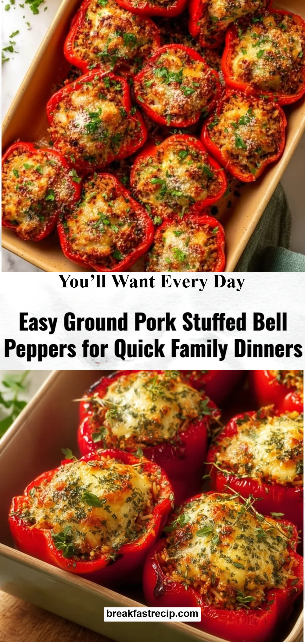 Ground Pork Stuffed Bell Peppers