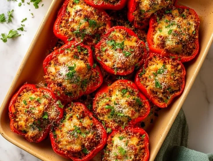 Ground Pork Stuffed Bell Peppers