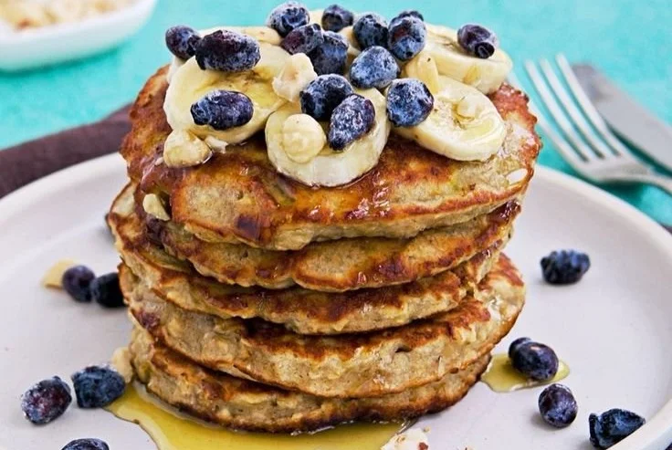 Healthy Banana Oatmeal Pancakes
