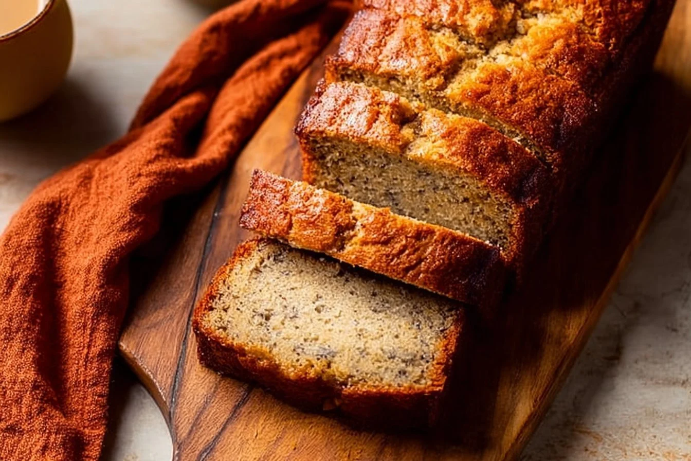 High altitude banana bread baked to perfection