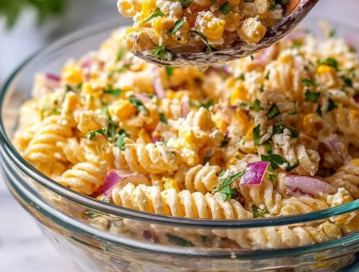High Protein Corn on the Cob Pasta Salad 5 High Protein Corn on the Cob Pasta Salad