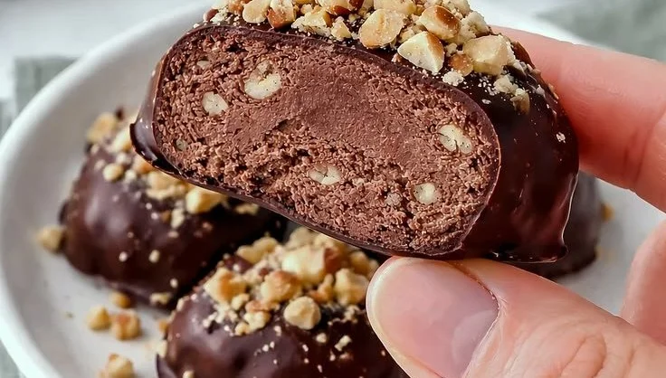 High Protein Double Chocolate Frozen Yogurt Bites