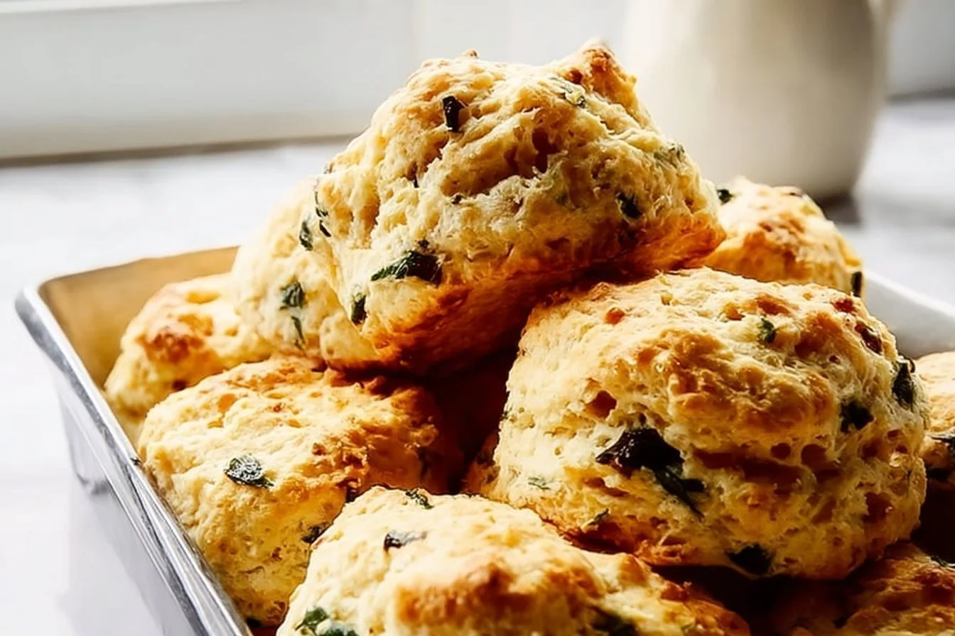 High protein egg biscuits served on a plate, healthy snack option.