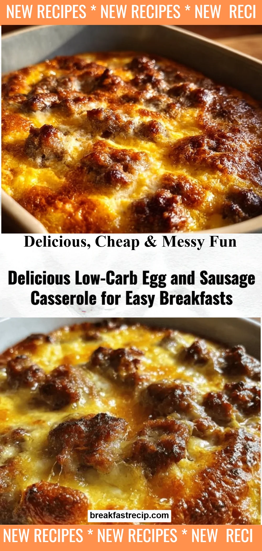 Low-Carb Sausage and Egg Casserole 6 Low-Carb Sausage and Egg Casserole
