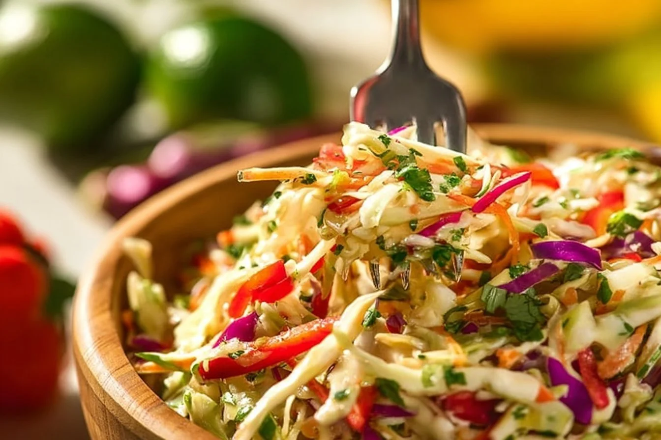 Mexican Coleslaw with Cilantro Lime Dressing 6 Mexican Coleslaw with Cilantro Lime Dressing