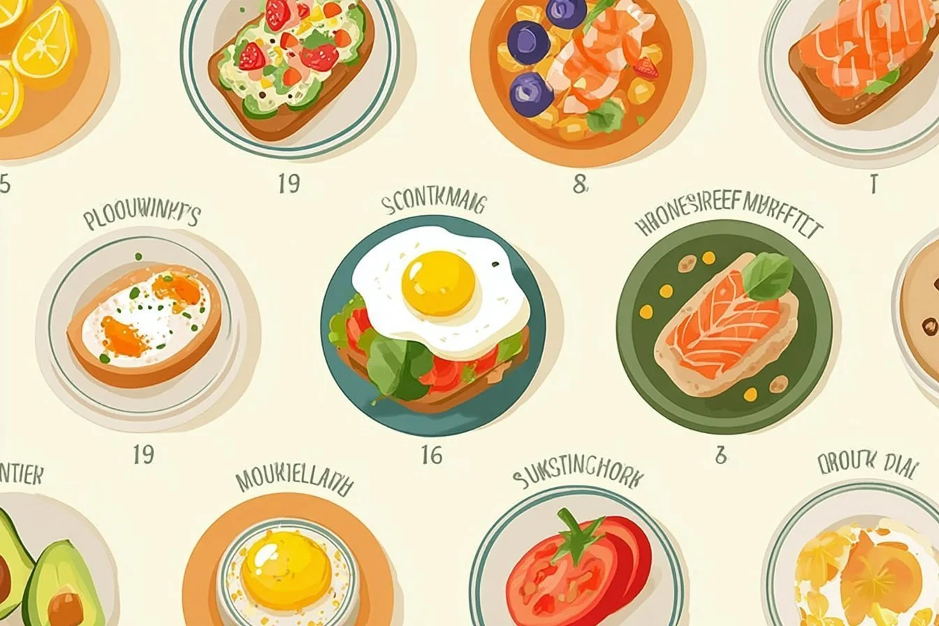 Delicious Mediterranean breakfast featuring fresh fruits, yogurt, and whole grains.