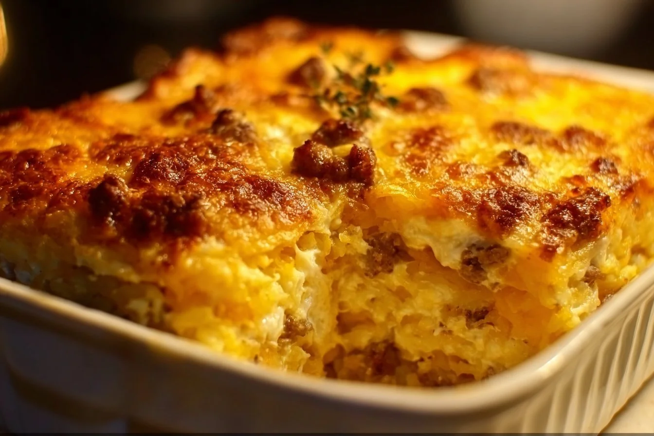 Sausage Egg and Cream Cheese Hashbrown Casserole 6 Sausage Egg and Cream Cheese Hashbrown Casserole