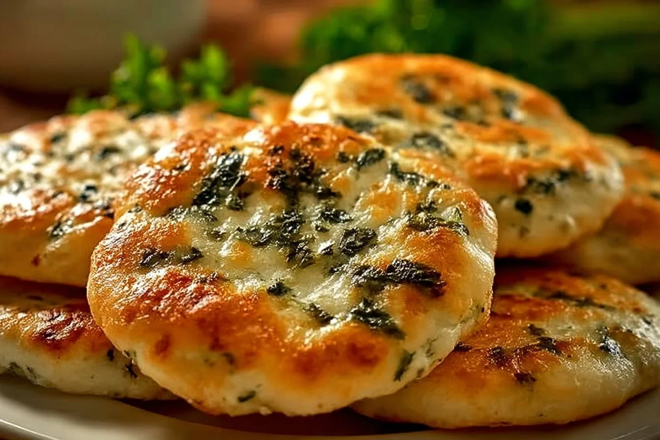 Spinach Cottage Cheese Flatbreads