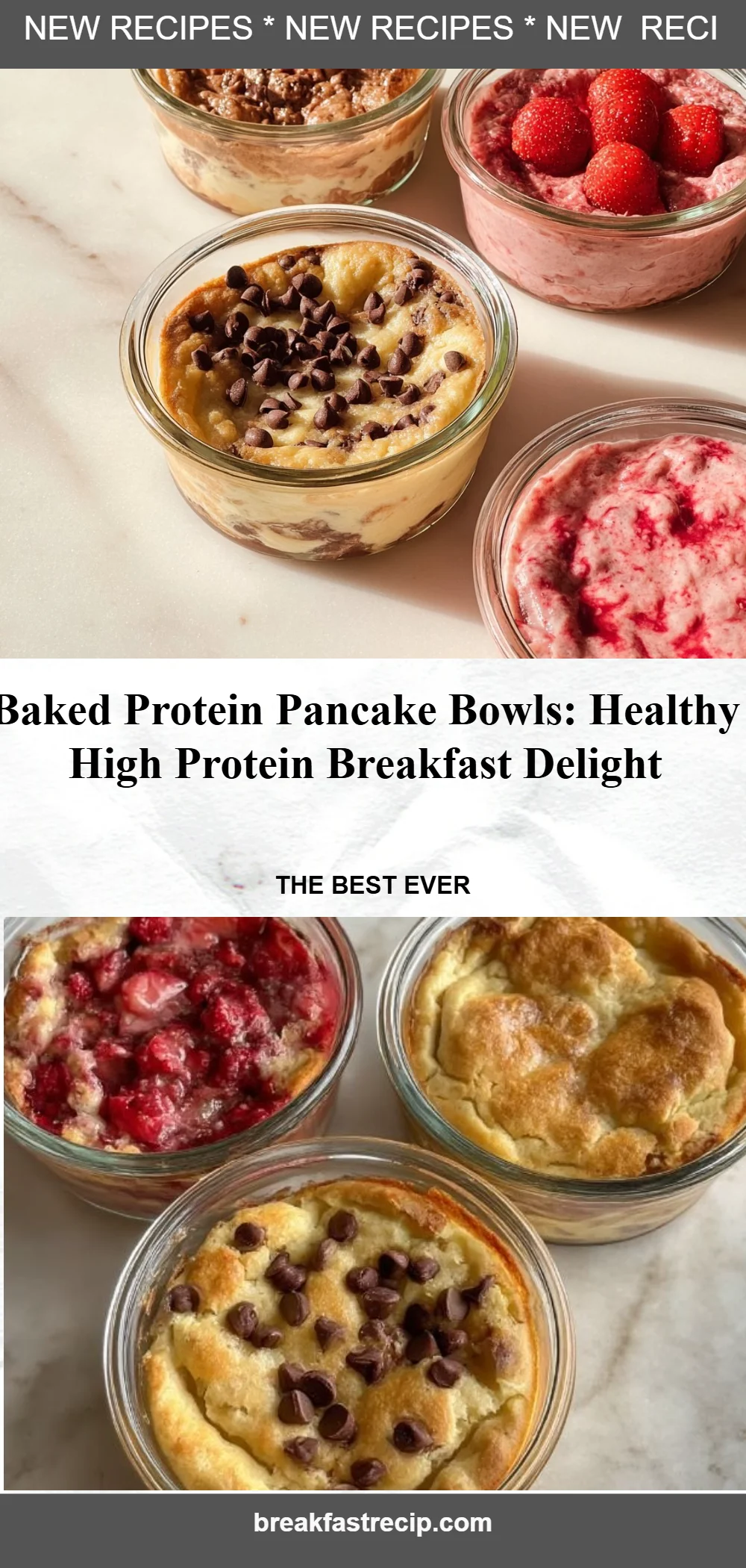 Baked Protein Pancake Bowls