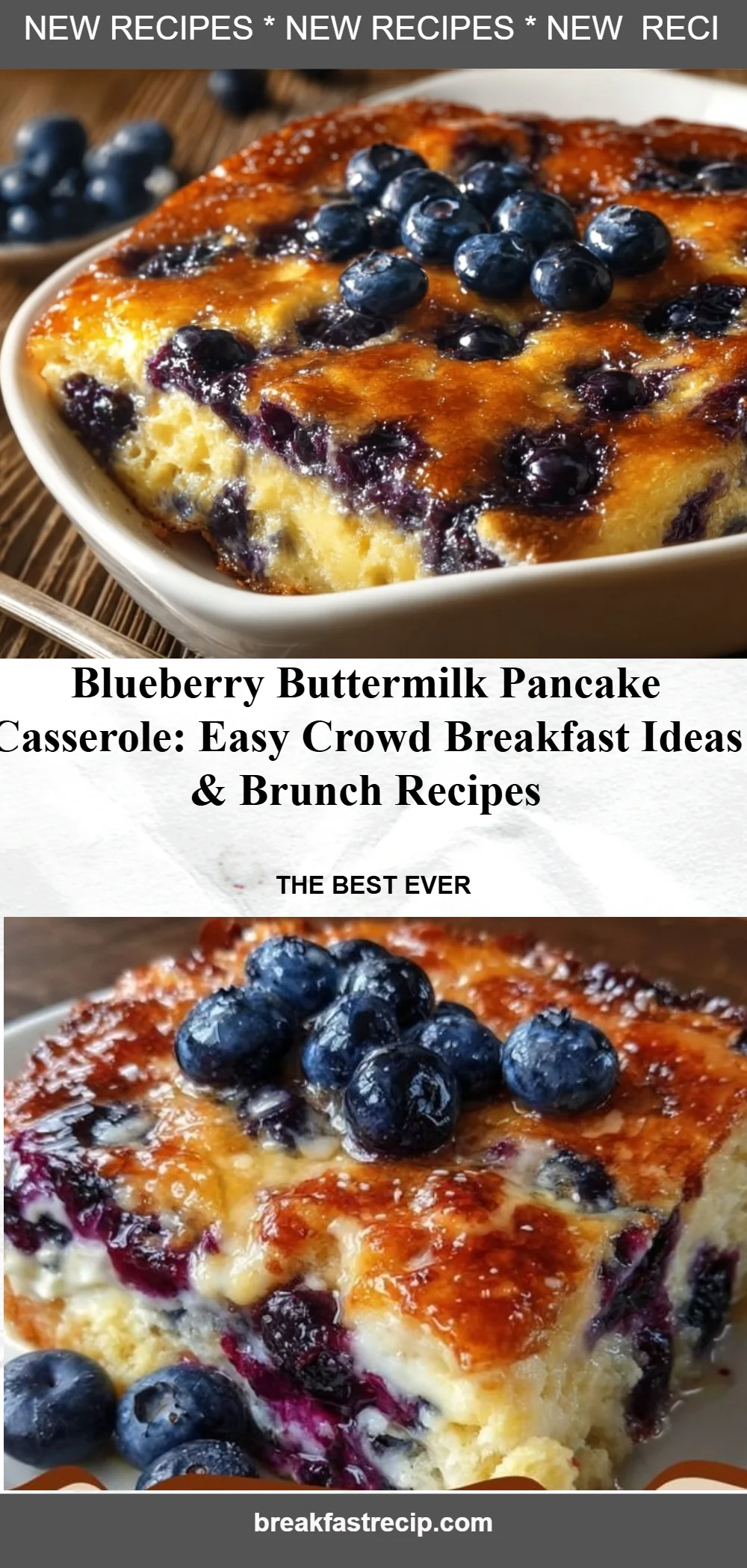 Blueberry Buttermilk Pancake Casserole