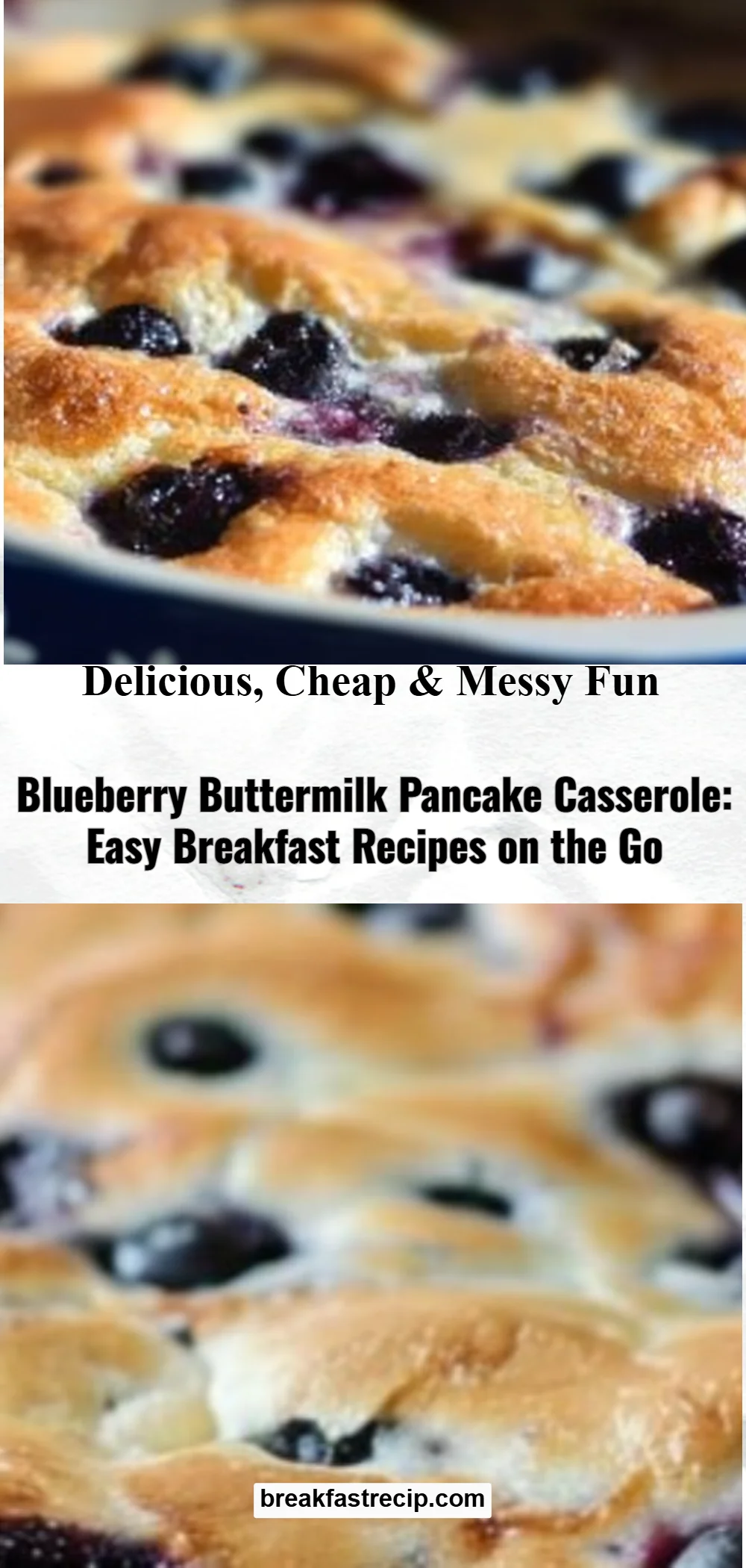 Blueberry Buttermilk Pancake Casserole