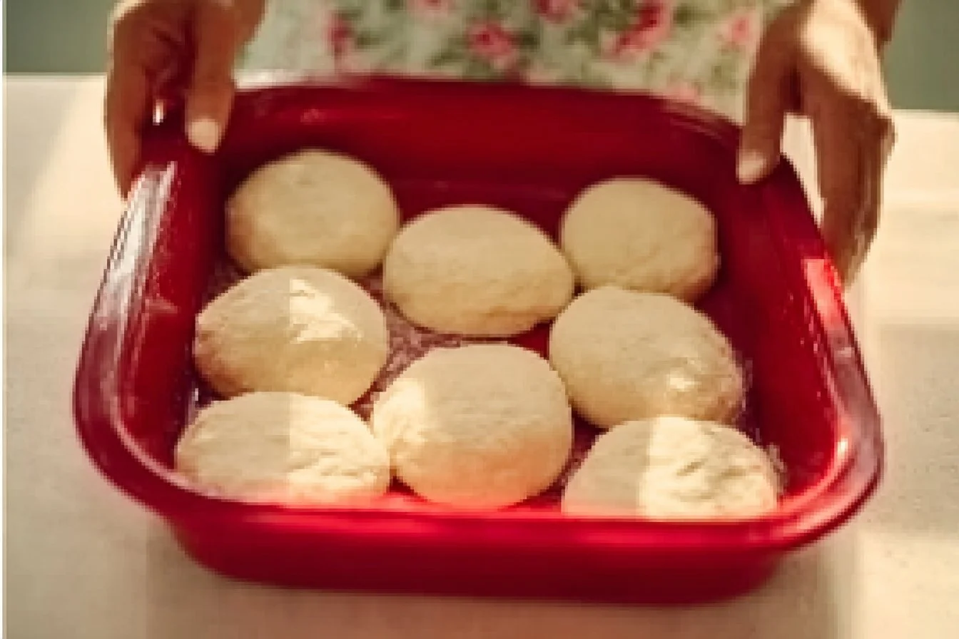 Delicious breakfast biscuit casserole with eggs, cheese, and savory biscuits