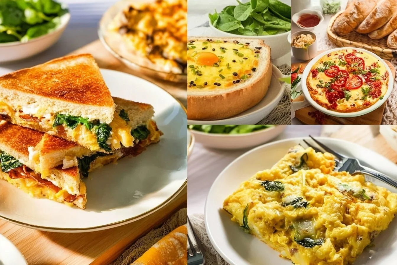 Breakfast for Dinner 5 Delicious breakfast for dinner dishes decorated on a table