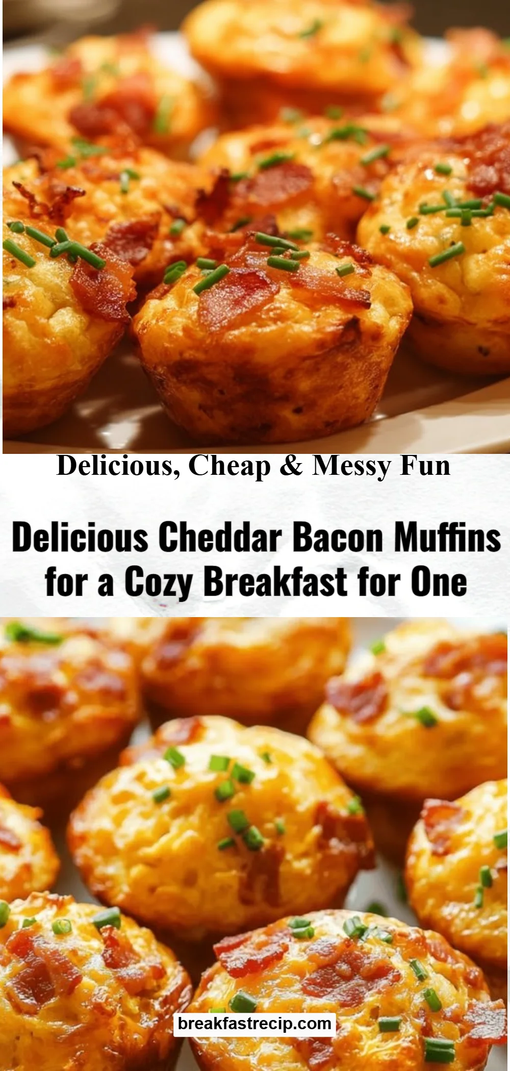 Cheddar Bacon Muffins 6 Cheddar Bacon Muffins