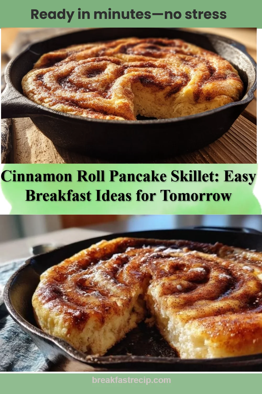 Cinnamon Roll Pancake Skillet
