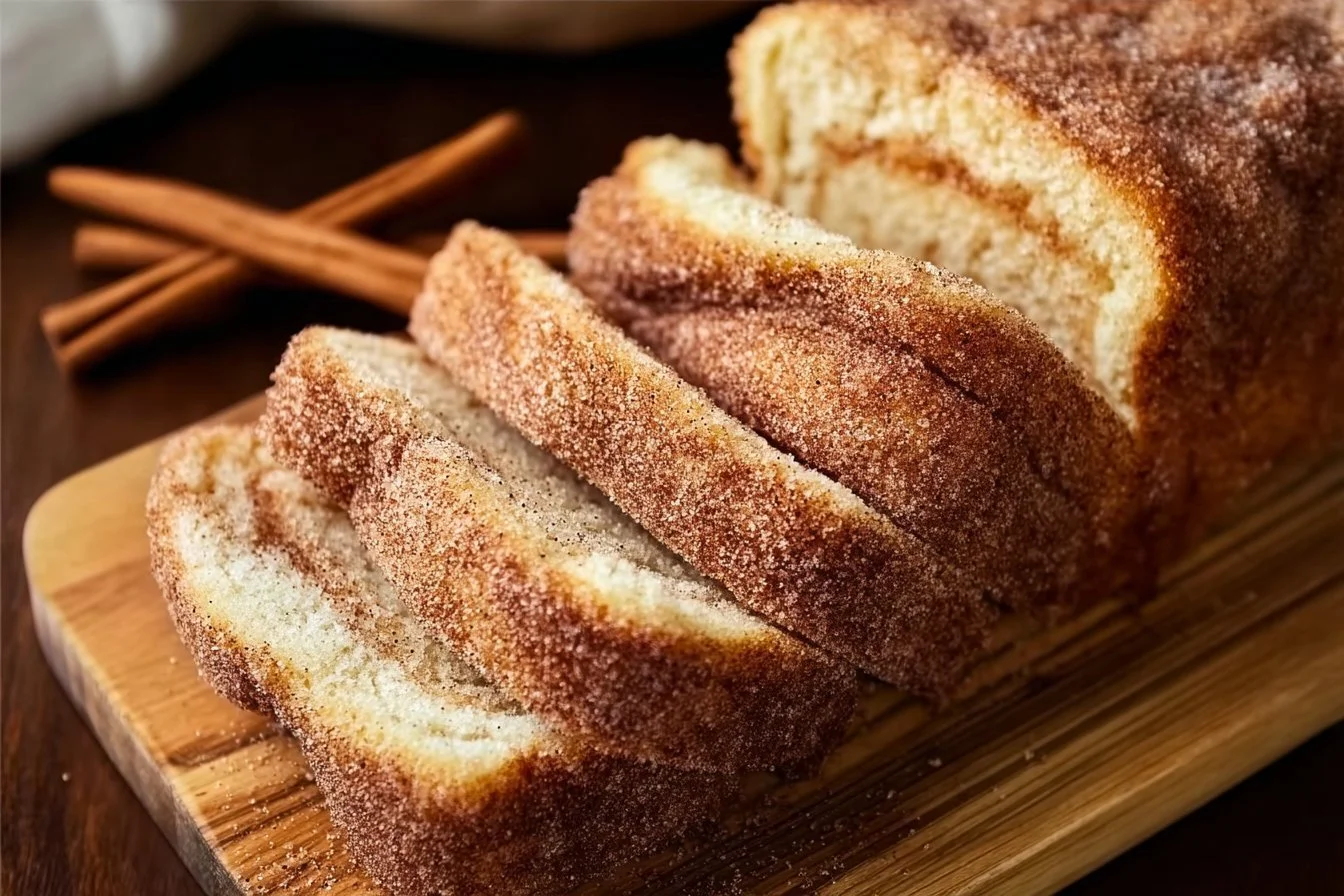 Delicious Cinnamon Sugar Donut Bread fresh out of the oven