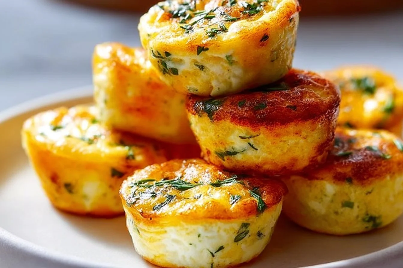 Delicious cottage cheese egg bites served in a bowl, perfect for healthy snacking.