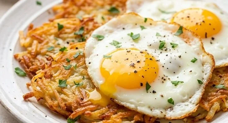 Crispy Hashbrowns and Eggs 5 Crispy Hashbrowns and Eggs