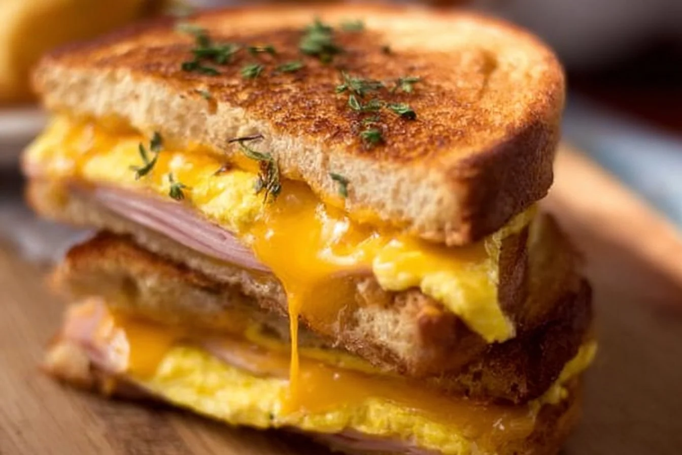 Egg and Ham Breakfast Sandwich