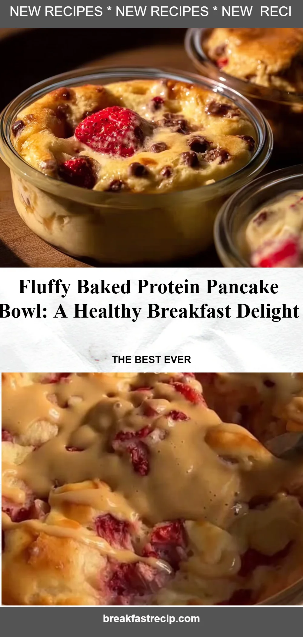 Fluffy Baked Protein Pancake Bowl