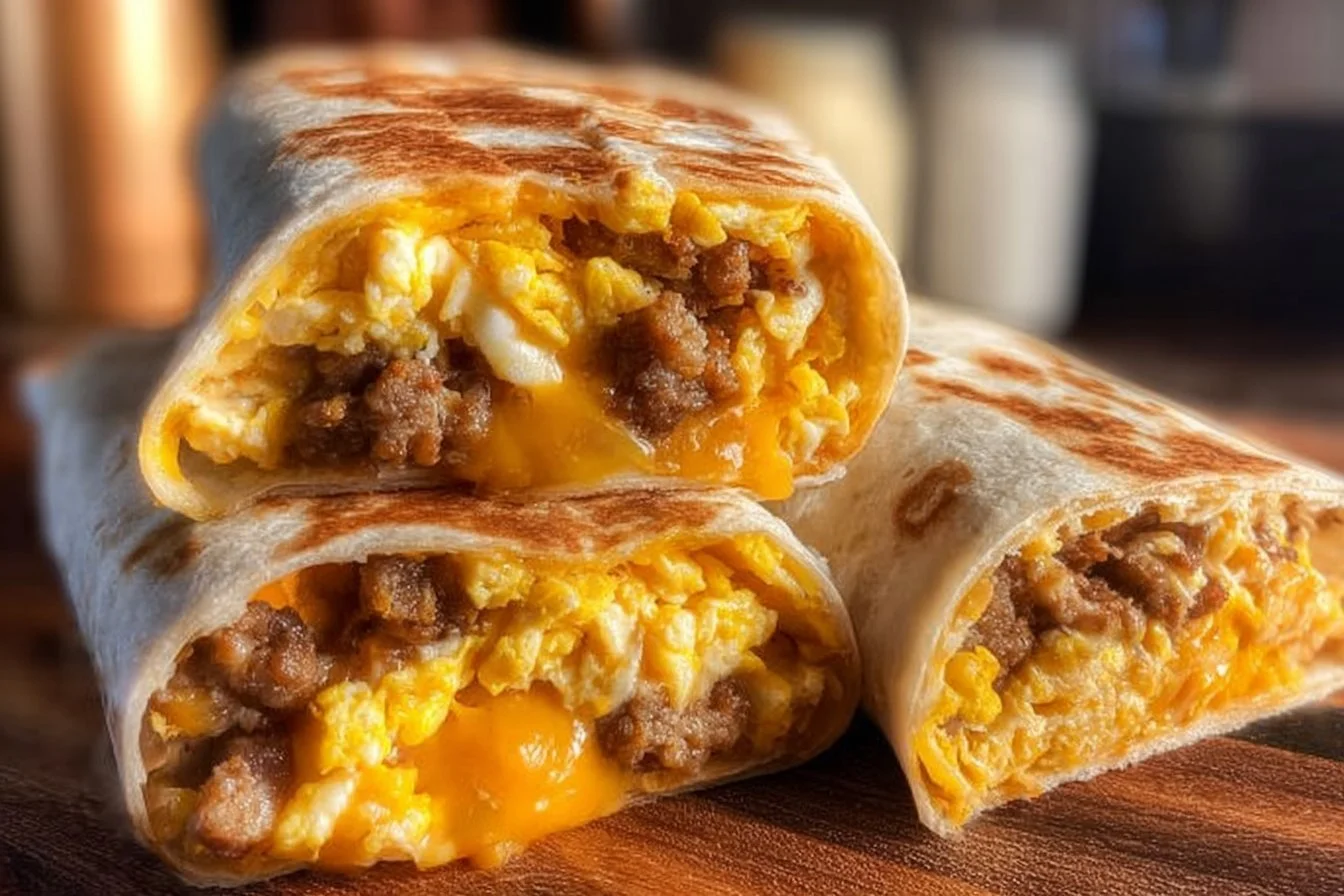 Delicious and easy freezer breakfast burritos ready for meal prep.