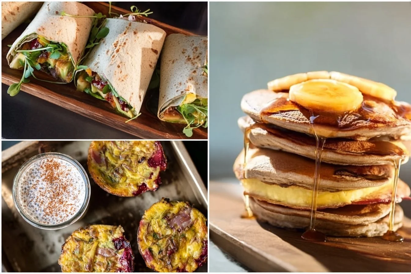 High-Protein Breakfast Ideas 4 Scrambled eggs with spinach and cheese for a high-protein breakfast.