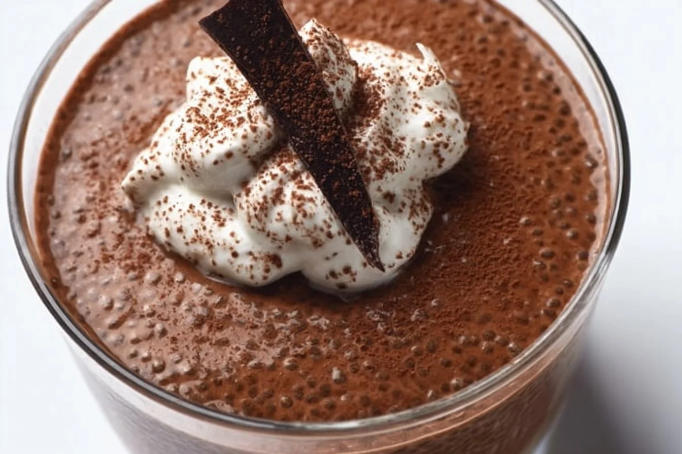 High Protein Chocolate Chia Seed Pudding