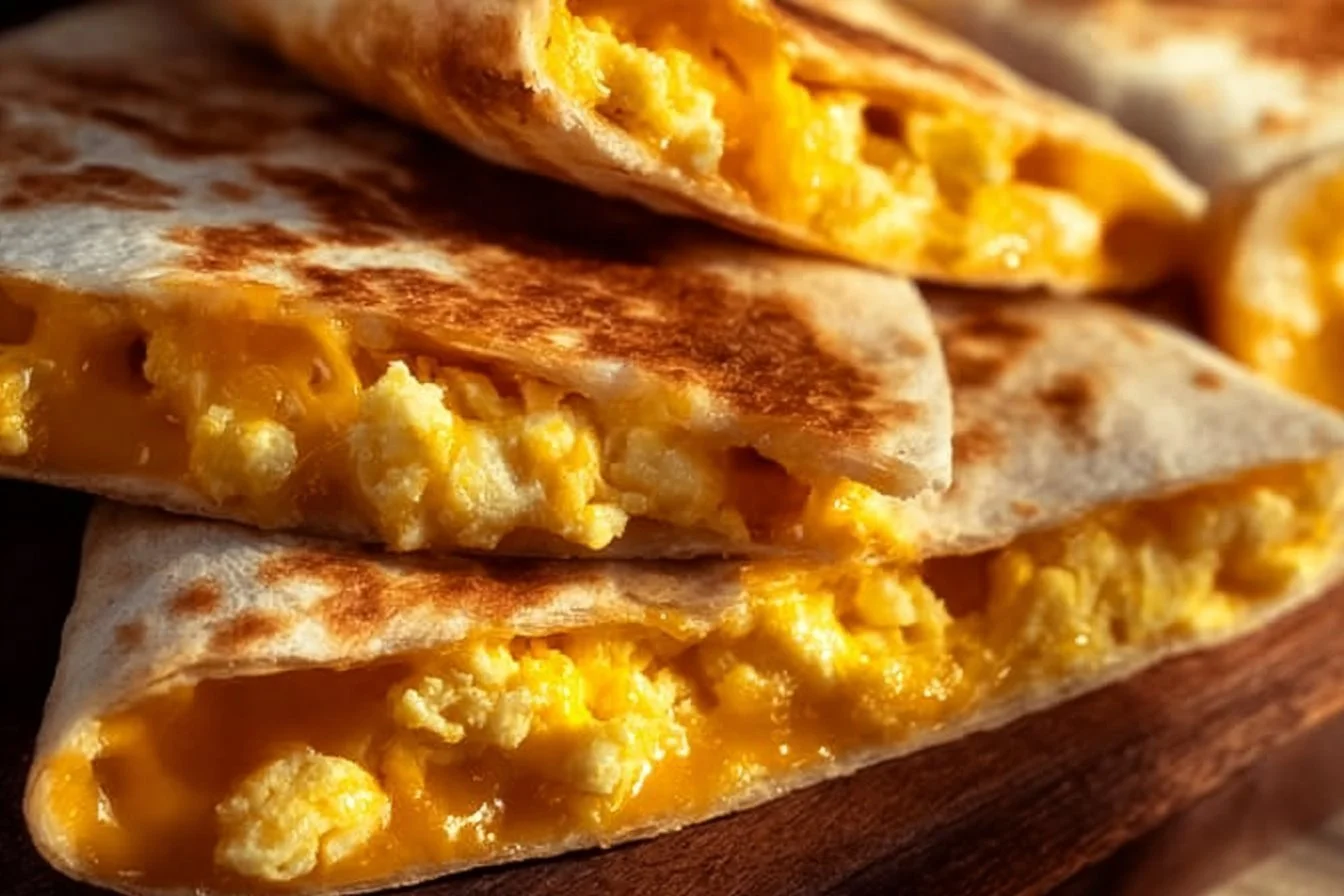 Easy and delicious breakfast quesadillas on a plate