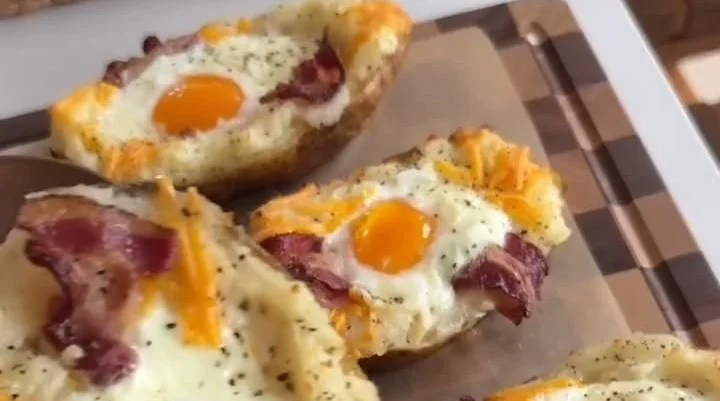 Twice Baked Loaded Breakfast Potatoes